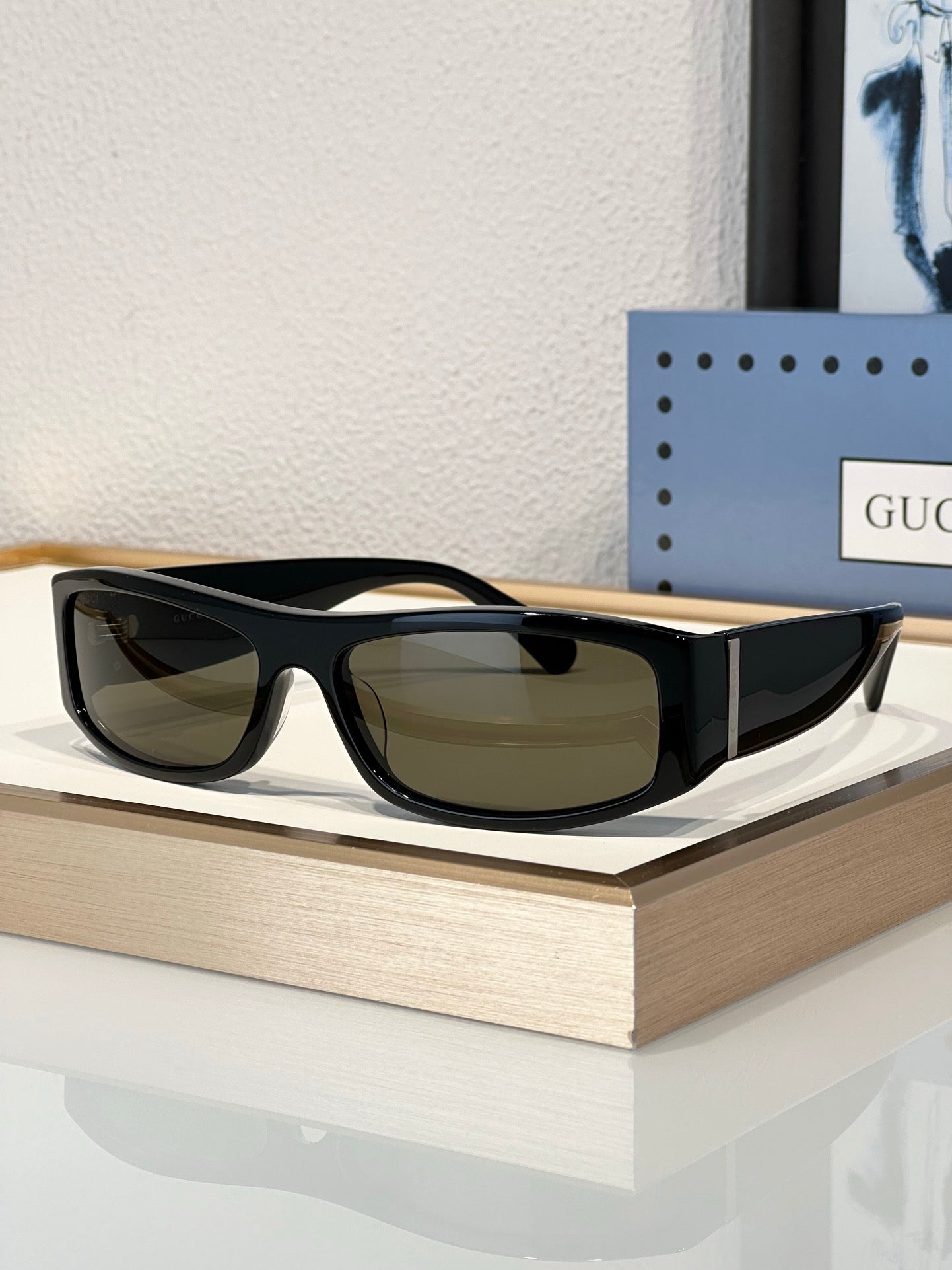 Gucci Men's GG1492S Plastic Rectangle Sunglasses ✨