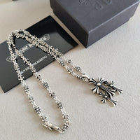 Chrome Hearts Style Fleur de Lis Necklace –925 Silver Stainless Steel ⚜️