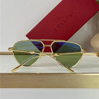 Valentino V-Stud II Titanium Aviator Unisex Sunglasses✨