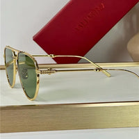 Valentino V-Stud II Titanium Aviator Unisex Sunglasses✨