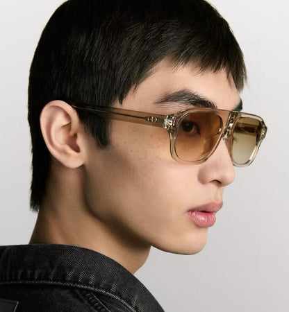 DIOR CD Icon A1F Transparent Beige Pilot  Sunglasses ✨ - onlinechics.com