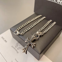 Chrome Hearts Style Fleur de Lis Necklace –925 Silver Stainless Steel ⚜️