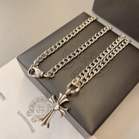 Chrome Hearts Style Fleur de Lis Necklace –925 Silver Stainless Steel ⚜️