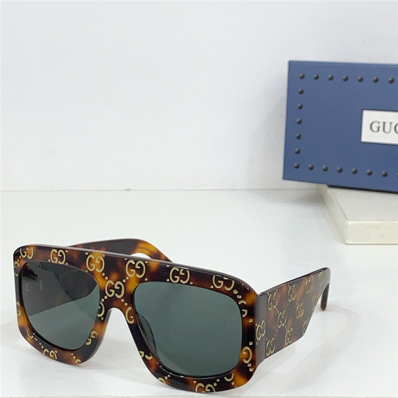 GUCCI GG0980  Eyewear GG monogram pilot-frame Sunglasses ✨