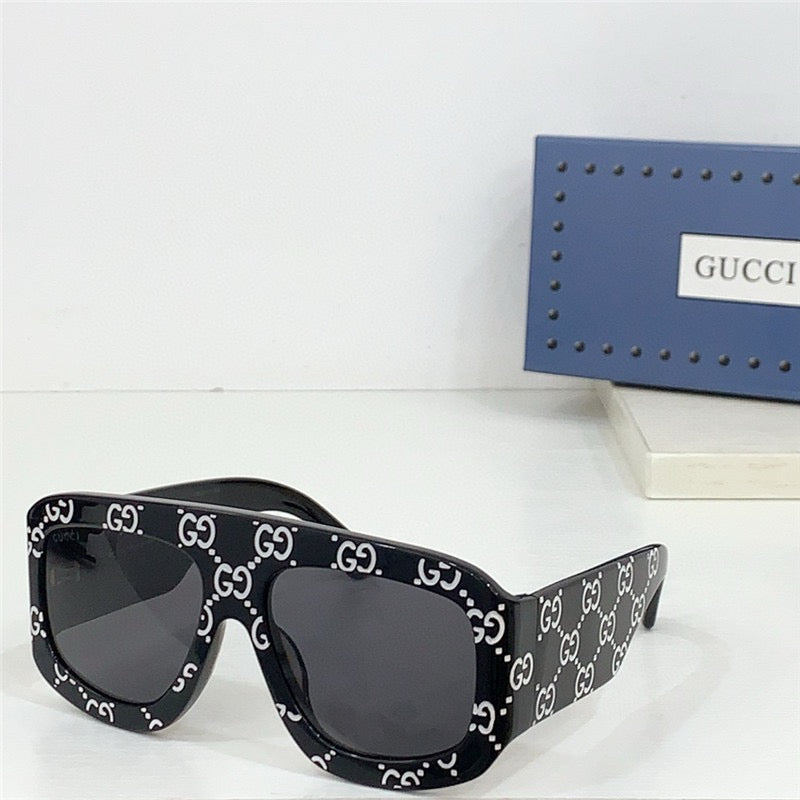 GUCCI GG0980  Eyewear GG monogram pilot-frame Sunglasses ✨