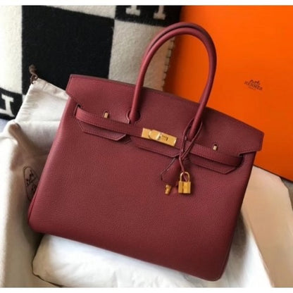 HERMES Birkin 35cm Bag Clemence Leather ✨ - onlinechics.com