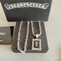 Chrome Hearts Style Fleur de Lis Necklace –925 Silver Stainless Steel ⚜️