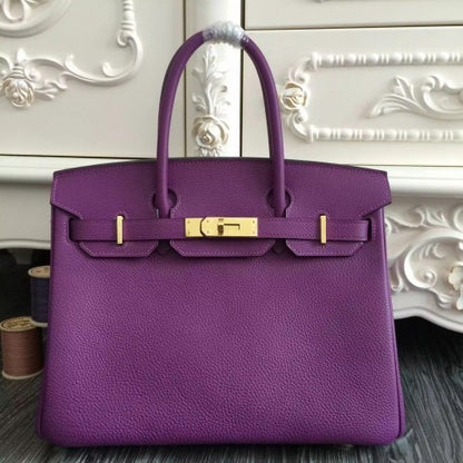 HERMES Birkin 35cm Bag Clemence Leather ✨ - onlinechics.com