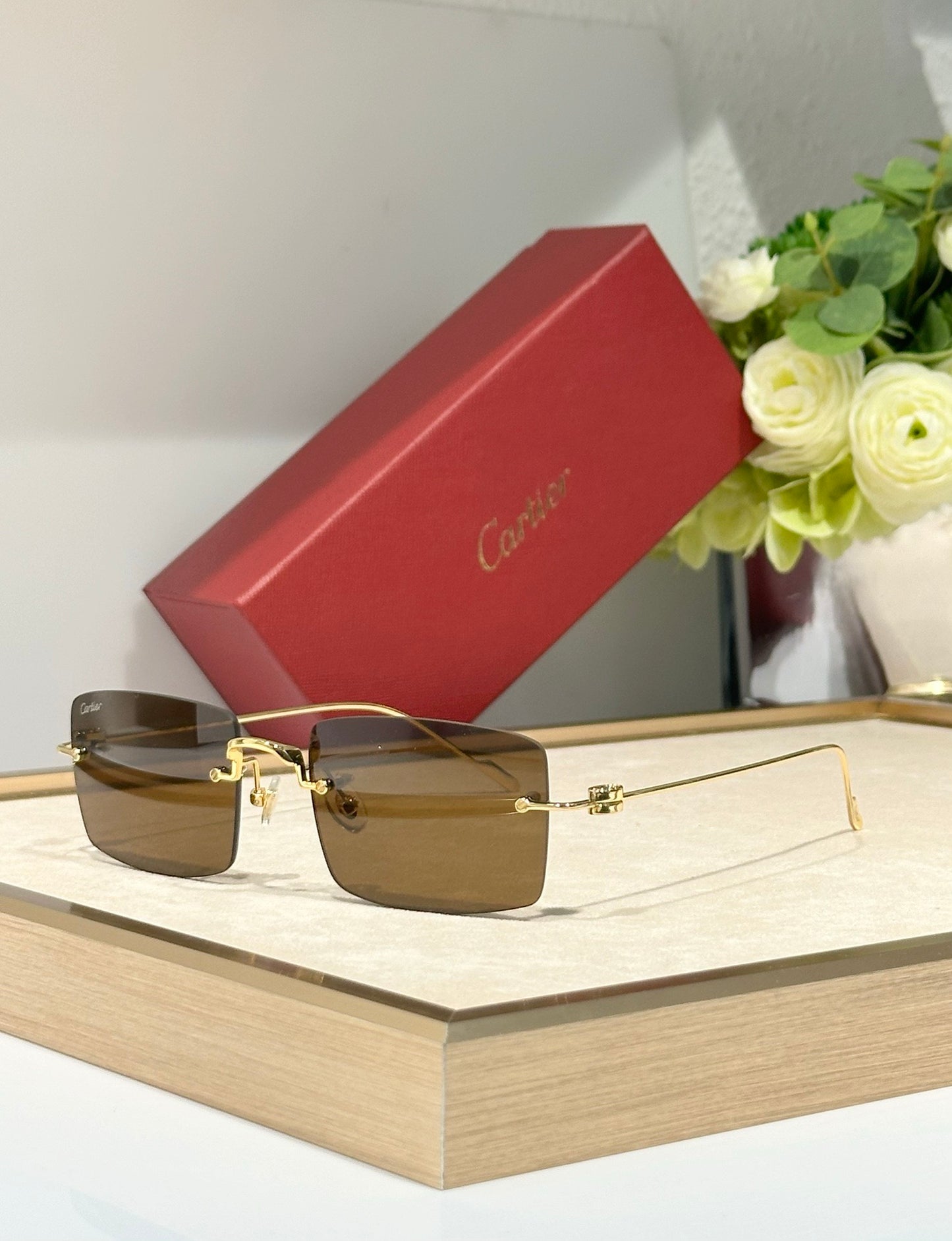 Cartier™ CT0367S 002 54 - Gold-Silver Unisex Sunglasses Precious 🐆 $11.000