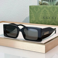 Gucci 1860S Logo-Print Rectangular Sunglasses ✨