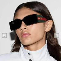 Gucci 1860S Logo-Print Rectangular Sunglasses ✨