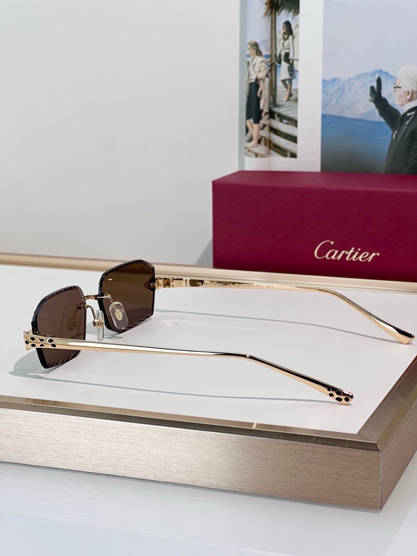 Cartier CLASSIC C DE CARTIER MOTIF Panthere CT0815 Sunglasses 🐆 - onlinechics.com