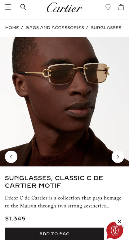 -  Cartier CLASSIC C DE CARTIER MOTIF CT0799 Sunglasses-Photochromic Glasses 🐆 - onlinechics.com