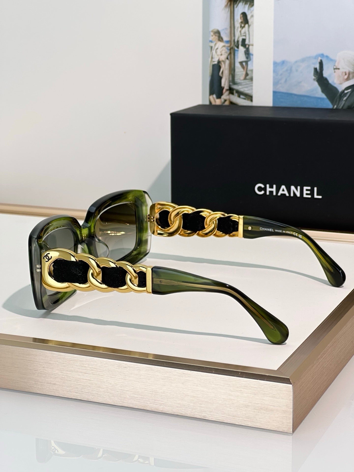 CHANEL 9183 EXCLUSIVE  RECTANGLE SUNGLASSES - Chanel Eyewear  🖤 - onlinechics.com