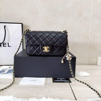 CHANEL 23C Mini Square Flap Bag Pearl Crush / Gold Ball✨