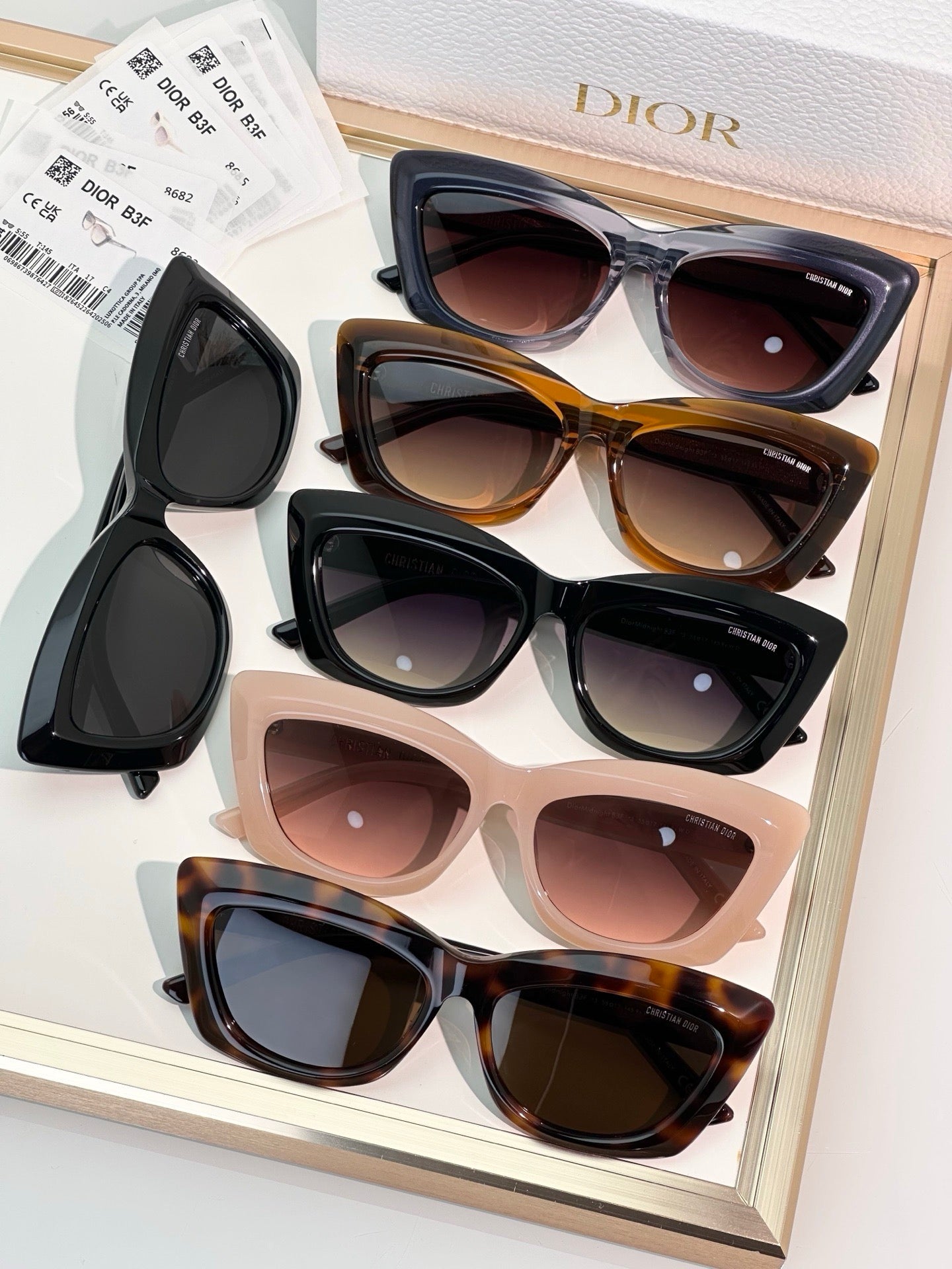 DIOR CD DiorMidnight B3I Black Butterfly Sunglasses ✨ - onlinechics.com