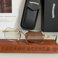 CHROME HEARTS PILLS V Floral Temple Rimless Photochromic Glasses ⚜️