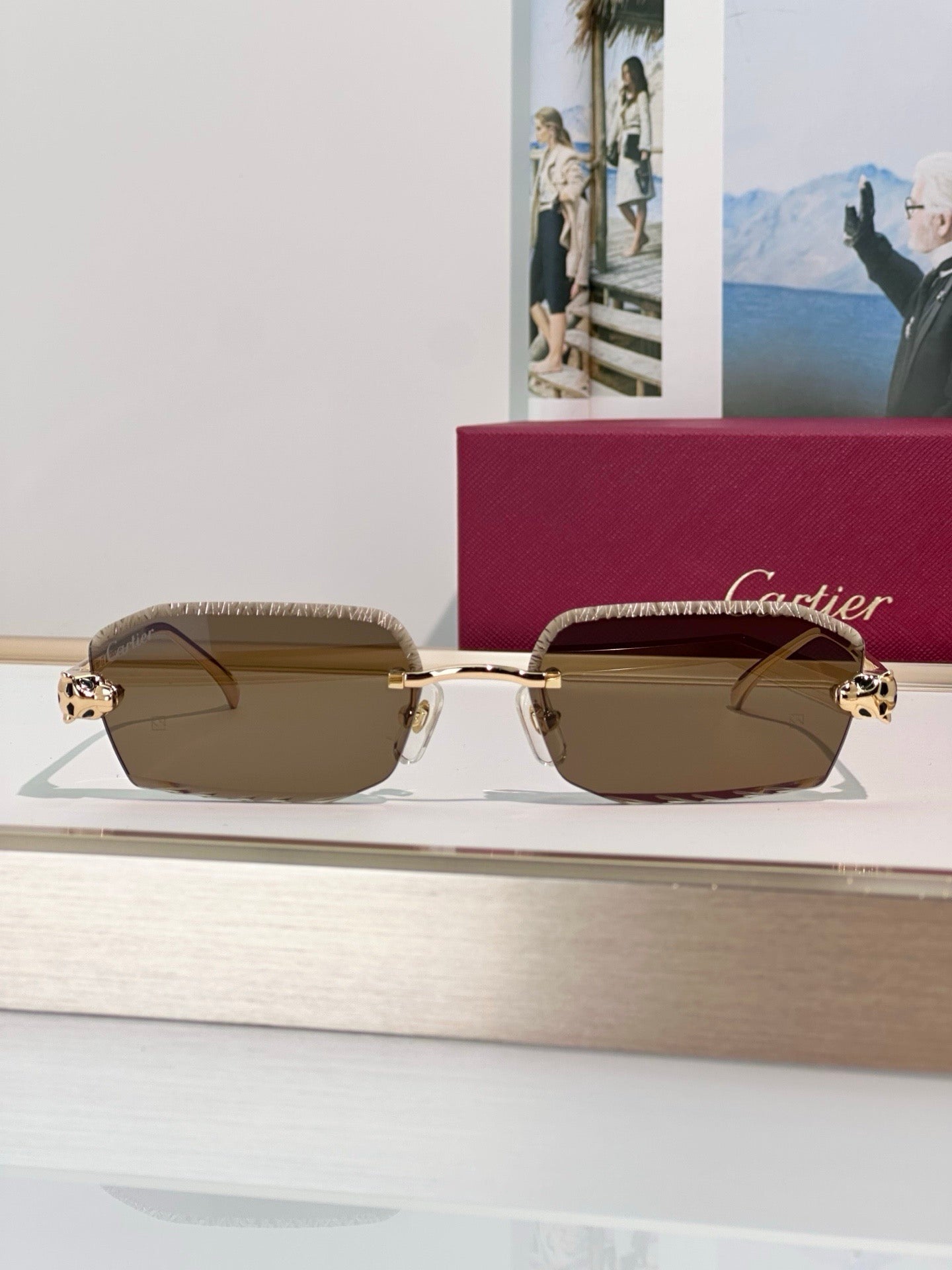 Cartier CLASSIC C DE CARTIER MOTIF Panthere CT0815 Sunglasses 🐆 - onlinechics.com