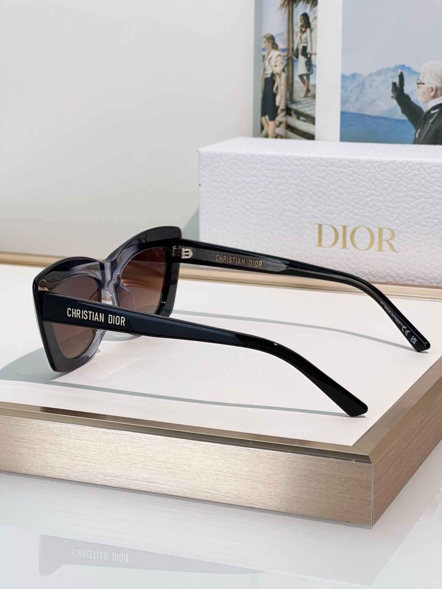 DIOR CD DiorMidnight B3I Black Butterfly Sunglasses ✨ - onlinechics.com