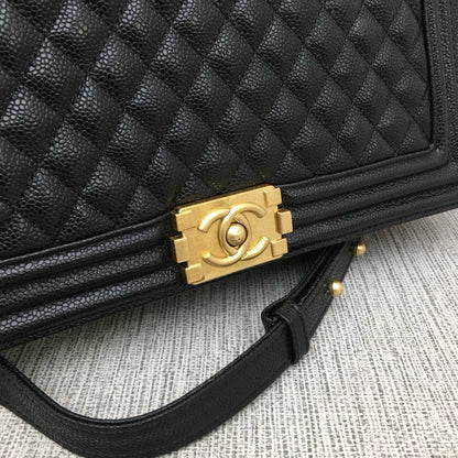 CHANEL Jumbo Large Chanel Gold Le Boy Flap Bag Quilted Lambskin ✨ - onlinechics.com