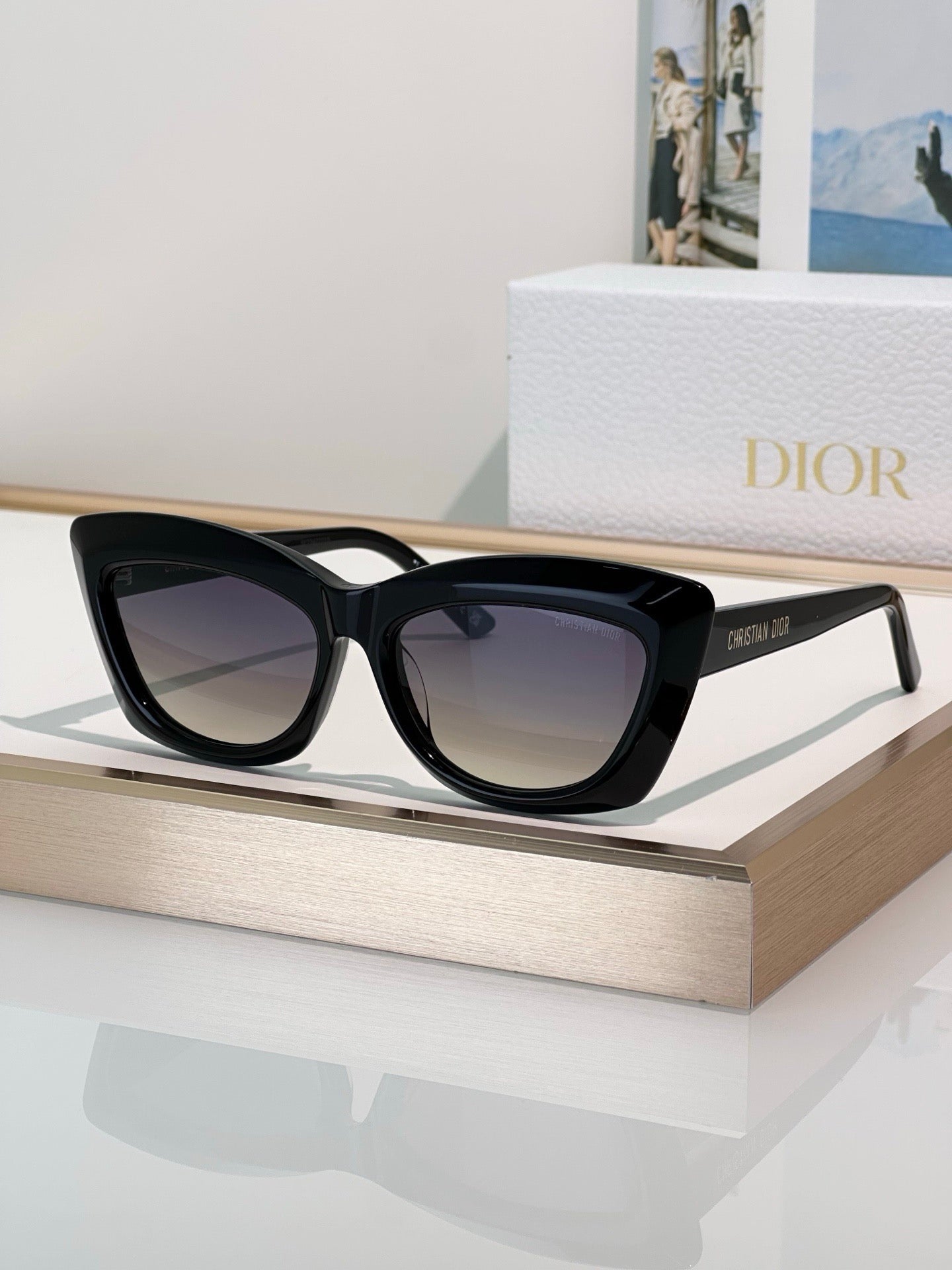 DIOR CD DiorMidnight B3I Black Butterfly Sunglasses ✨ - onlinechics.com