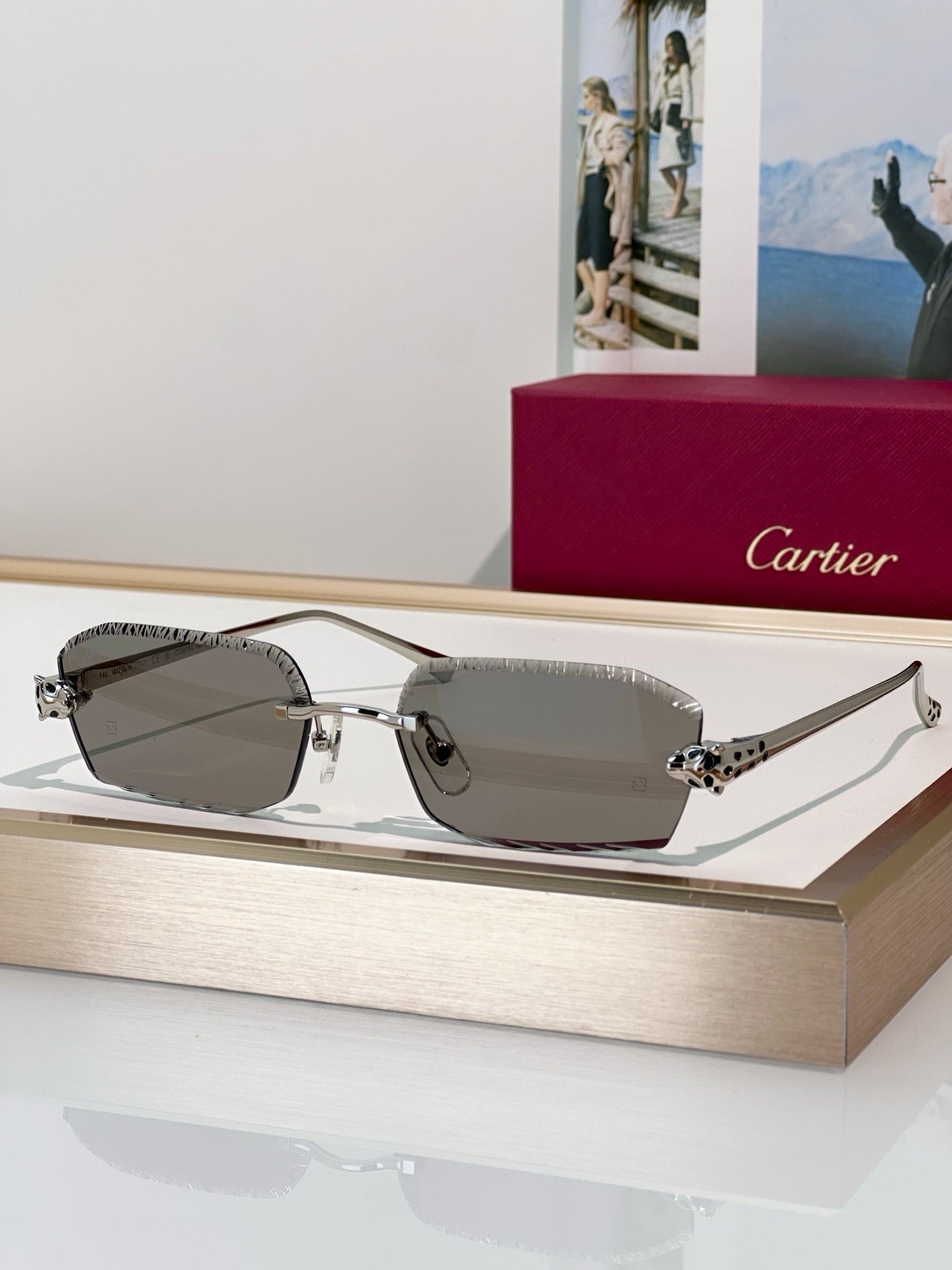 Cartier CLASSIC C DE CARTIER MOTIF Panthere CT0815 Sunglasses 🐆 - onlinechics.com
