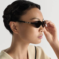 DIOR CD DiorTreasure R1I Black Oval Sunglasses ✨