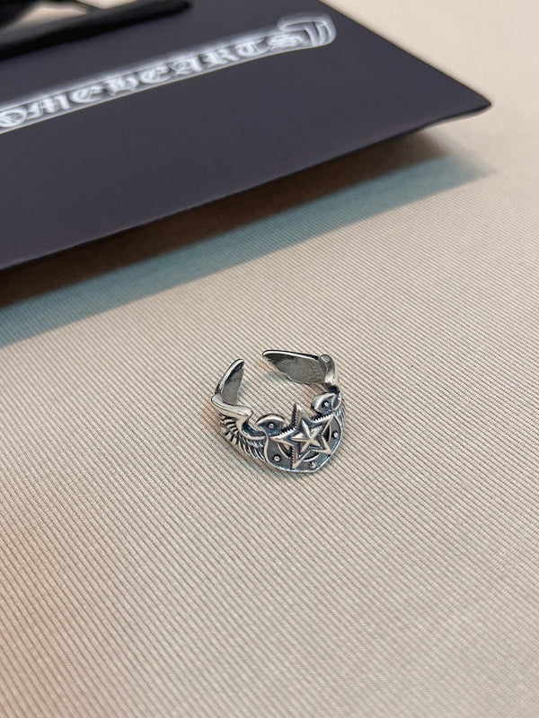Chrome Hearts Style Gothic Signet Ring – 925 Silver Stainless Steel ⚜️