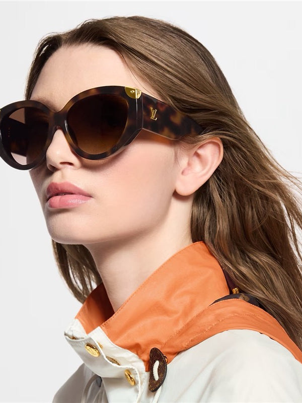 Louis Vuitton Z3339E LV Trunk Cat Eye Sunglasses ✨