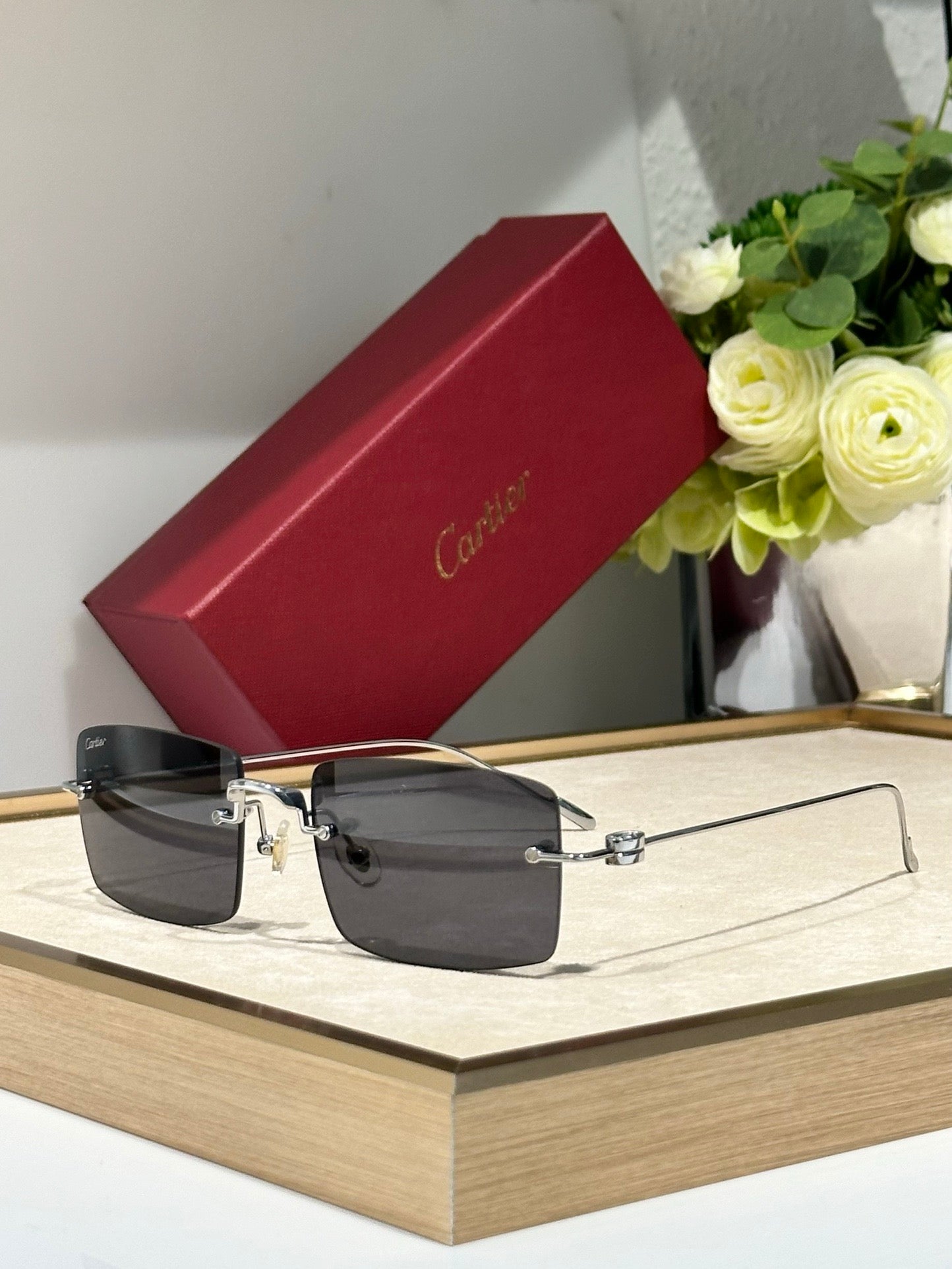 Cartier™ CT0367S 002 54 - Gold-Silver Unisex Sunglasses Precious 🐆 $11.000