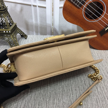 CHANEL Le Boy Medium Gold tone Caviar 8 Colors✨ - onlinechics.com