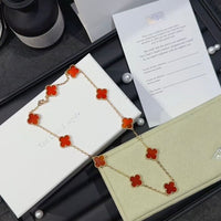 Van Cleef Style Alhambra Clover Necklace –  18K Gold Plated Women's Jewelry✨