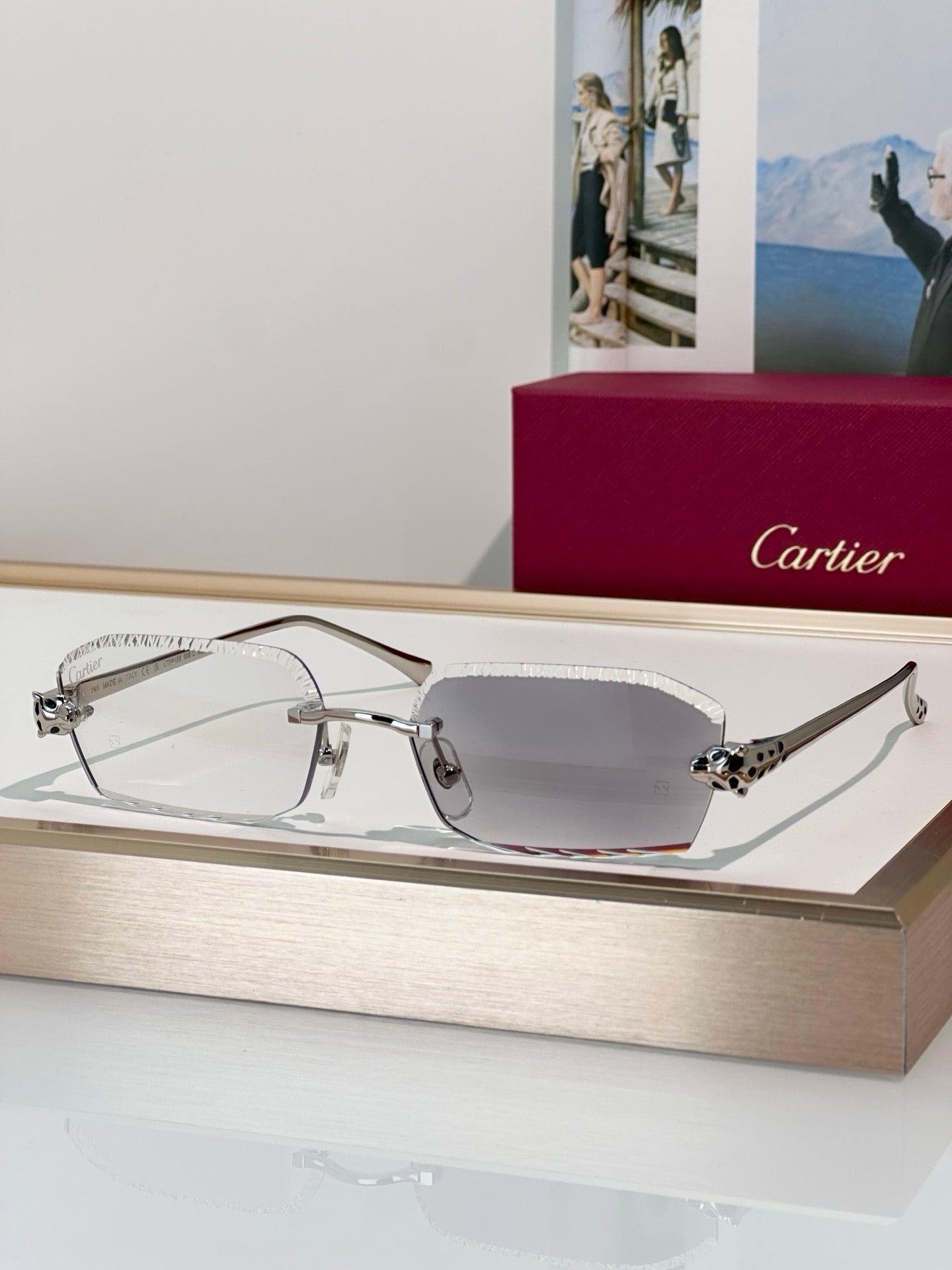 Cartier CLASSIC C DE CARTIER MOTIF Panthere CT0815 Sunglasses 🐆 - onlinechics.com