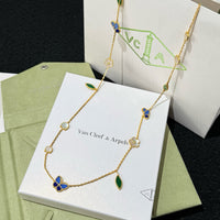 Van Cleef Style Lucky Spring Butterfly Necklace-Bracelet – 18K Gold Plated Stainless Steel ✨