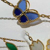 Van Cleef Style Lucky Spring Butterfly Necklace-Bracelet – 18K Gold Plated Stainless Steel ✨