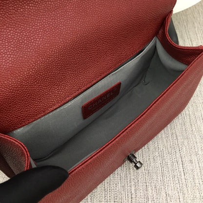 CHANEL Le Boy Medium Ruthenium tone Caviar 8 Colors✨ - onlinechics.com