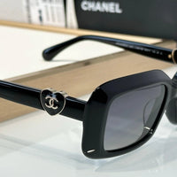 CHANEL Butterfly Rectangle 5520 C501/S4 Women's Sunglasses 🖤
