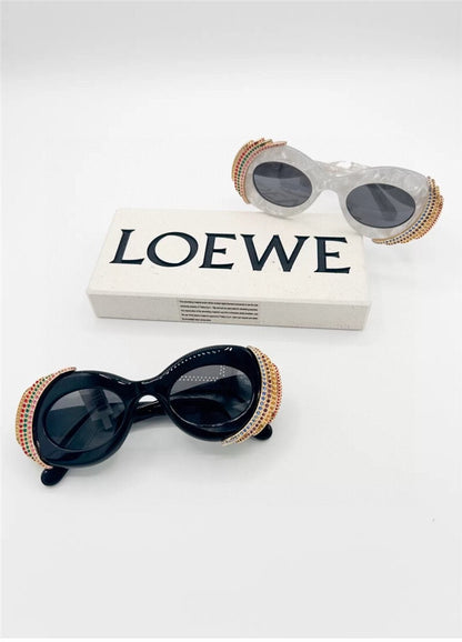 LOEWE Loewe Paula's Ibiza embellished round unglasses ✨