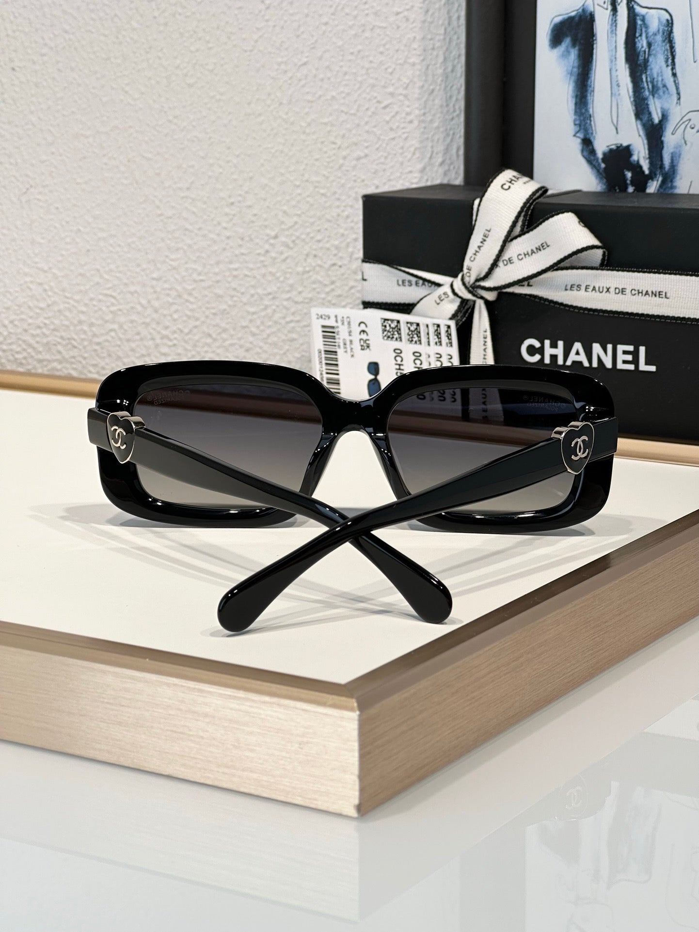 CHANEL Butterfly Rectangle 5520 C501/S4 Women's Sunglasses 🖤 - buyonlinebehappy