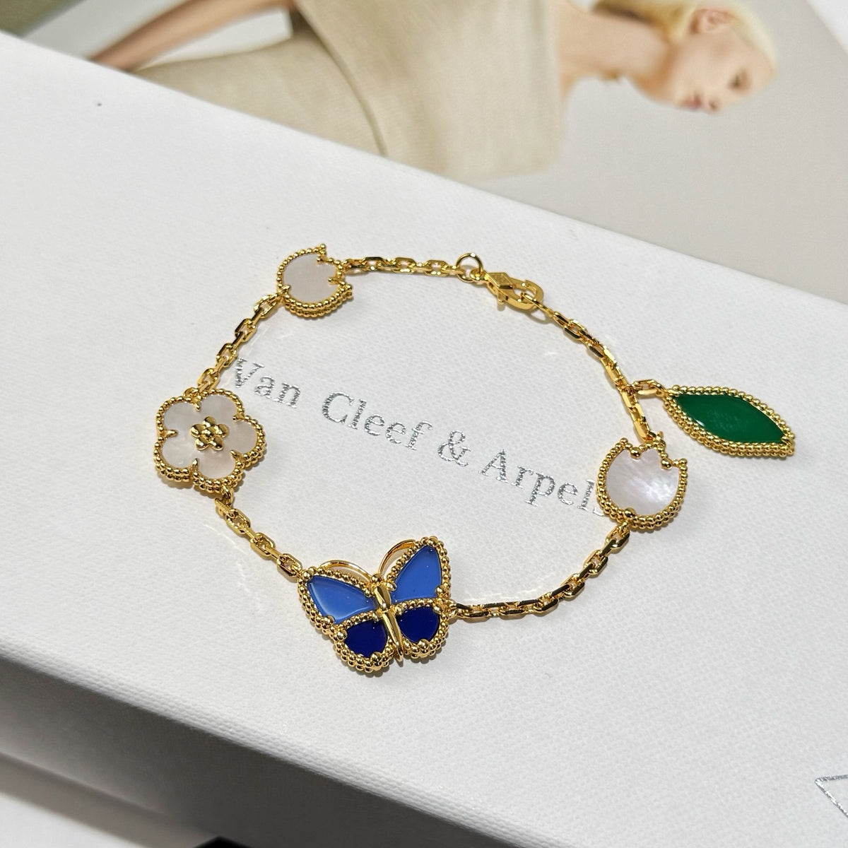 Van Cleef Style Lucky Spring Butterfly Necklace-Bracelet – 18K Gold Plated Stainless Steel ✨
