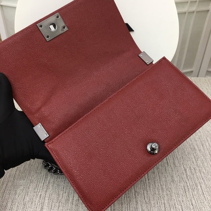 CHANEL Le Boy Medium Ruthenium tone Caviar 8 Colors✨ - onlinechics.com