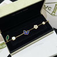 Van Cleef Style Lucky Spring Butterfly Necklace-Bracelet – 18K Gold Plated Stainless Steel ✨