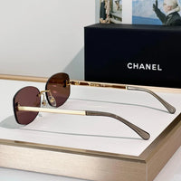 CHANEL 9561  Oval Sunglasses - Silver Pink Mirror - Chanel Eyewear  🖤