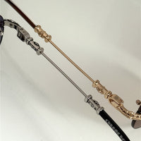 CHROME HEARTS PILLS III  Floral Temple Rimless Sunglasses ⚜️