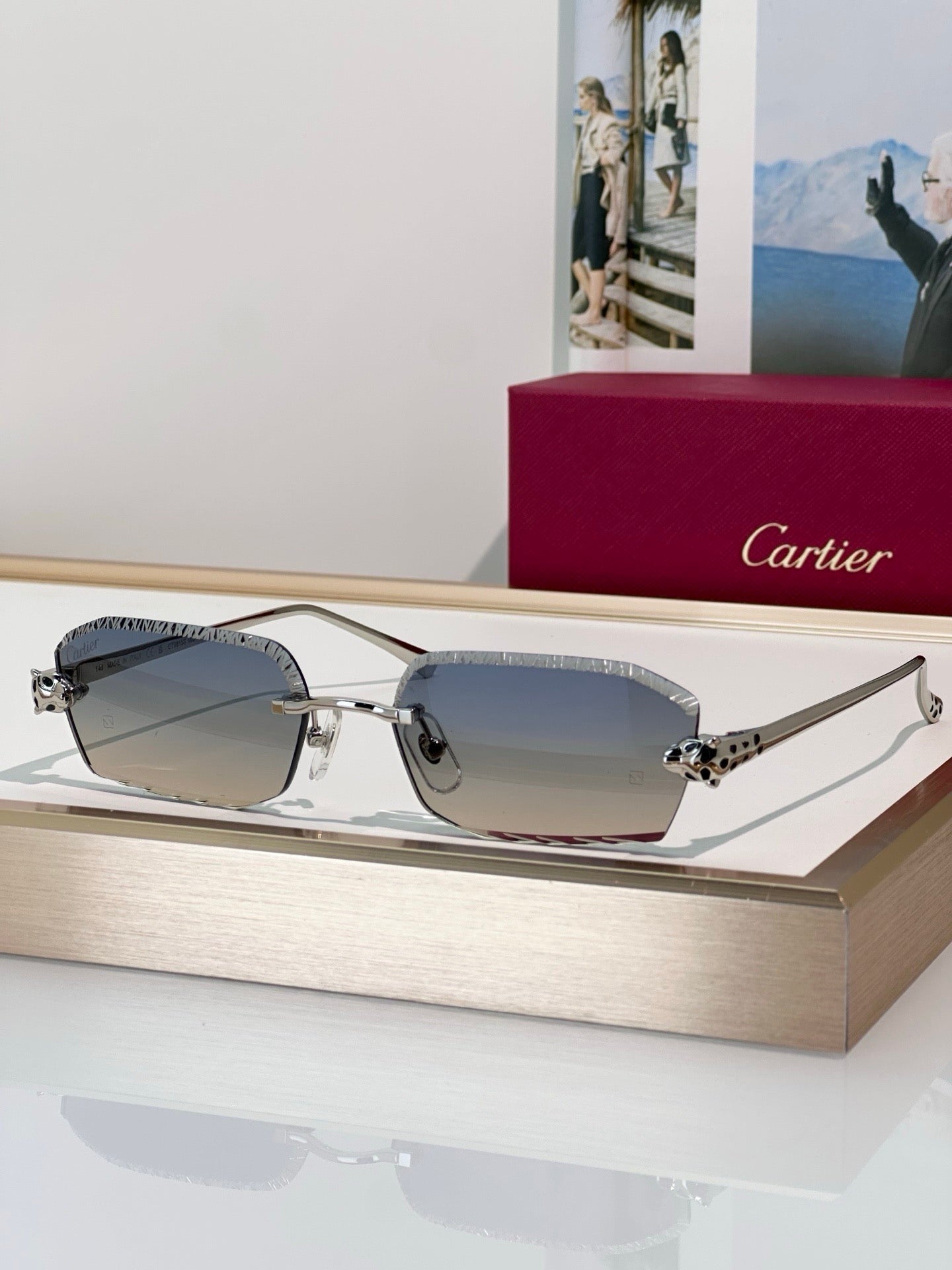 Cartier CLASSIC C DE CARTIER MOTIF Panthere CT0815 Sunglasses 🐆 - onlinechics.com
