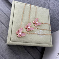 Van Cleef Style Butterfly Pendant Necklace – 18K Gold Plated Stainless Steel ✨