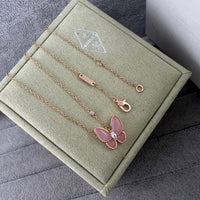 Van Cleef Style Butterfly Pendant Necklace – 18K Gold Plated Stainless Steel ✨