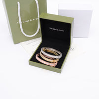 Van Cleef Style Perlée Pavé Bangle Bracelet –18K Gold Plated Women's Jewelry✨