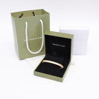 Van Cleef Style Perlée Pavé Bangle Bracelet –18K Gold Plated Women's Jewelry✨