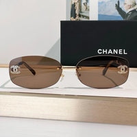 CHANEL 9561  Oval Sunglasses - Silver Pink Mirror - Chanel Eyewear  🖤
